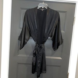 Black silk robe